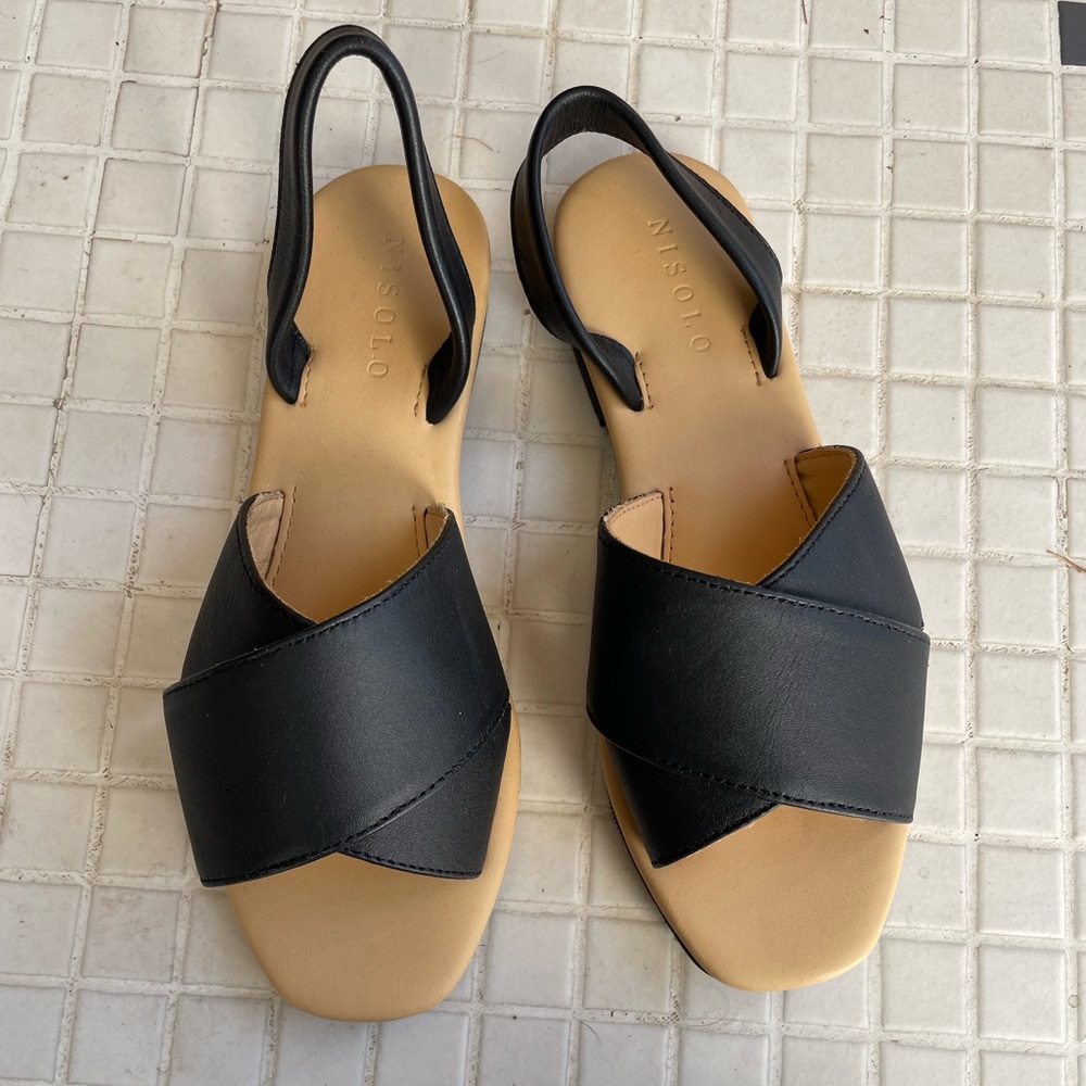 Nisolo All-Day Cross Strap Sandals, size 6.5